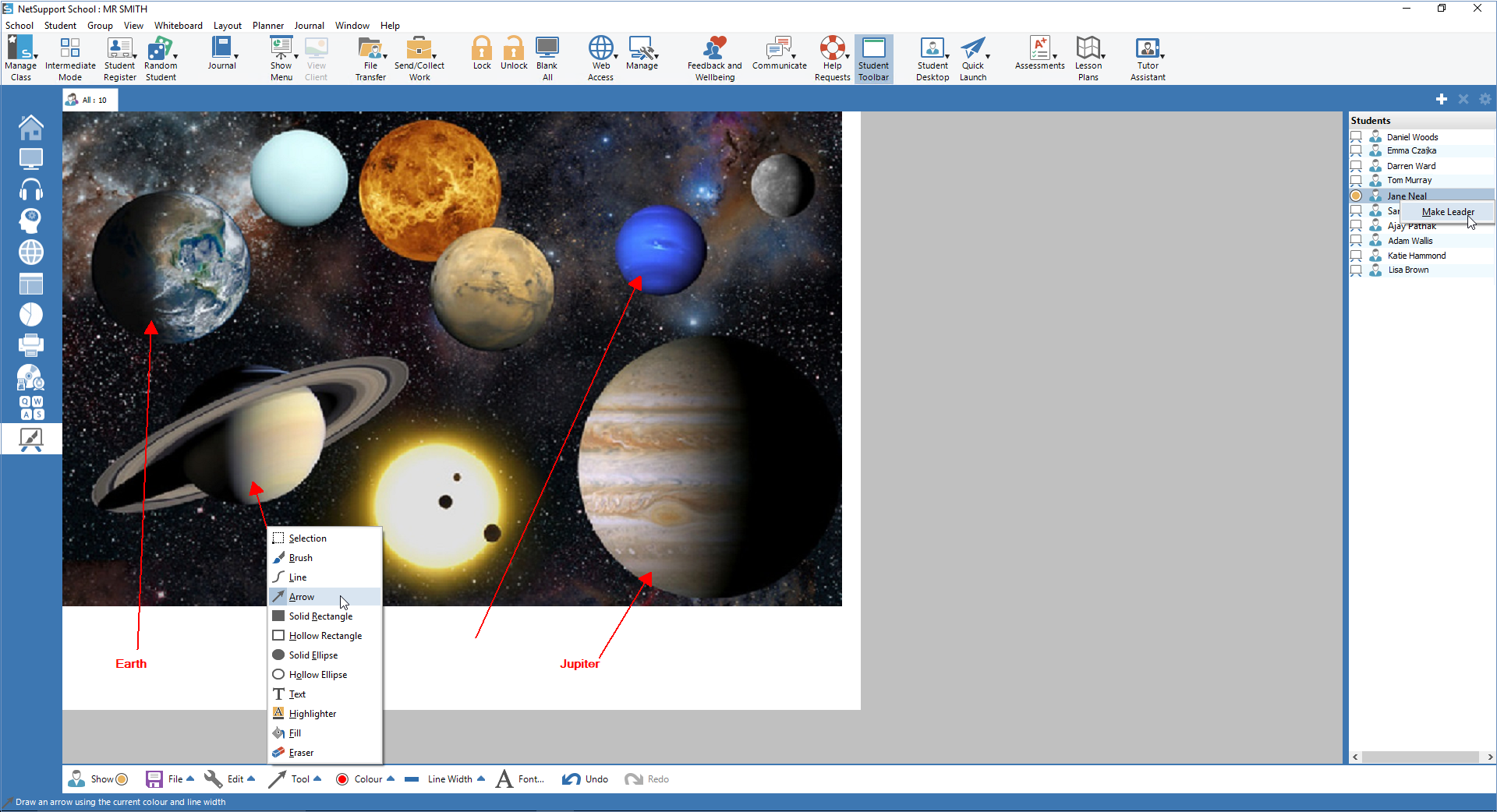 screenshot of NetSupport School
